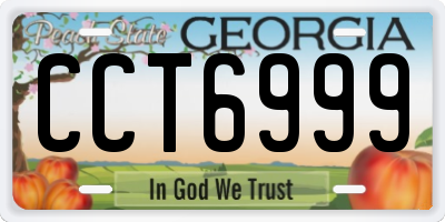 GA license plate CCT6999