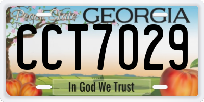 GA license plate CCT7029