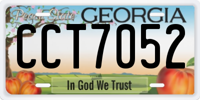 GA license plate CCT7052