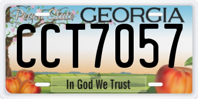 GA license plate CCT7057