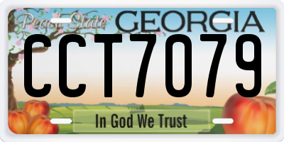GA license plate CCT7079
