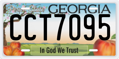 GA license plate CCT7095