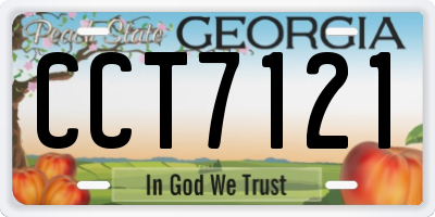 GA license plate CCT7121