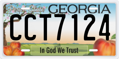 GA license plate CCT7124