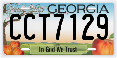GA license plate CCT7129