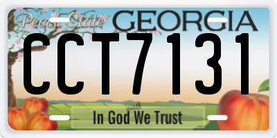 GA license plate CCT7131