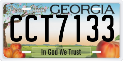 GA license plate CCT7133