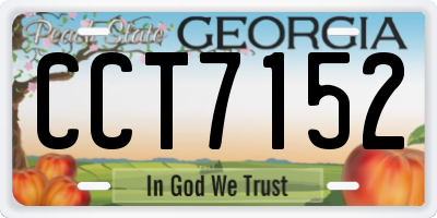 GA license plate CCT7152