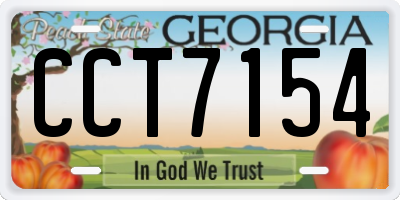 GA license plate CCT7154