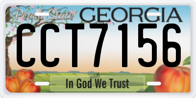 GA license plate CCT7156