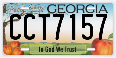 GA license plate CCT7157
