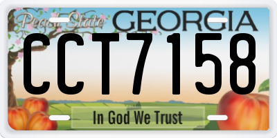 GA license plate CCT7158