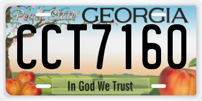 GA license plate CCT7160