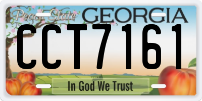 GA license plate CCT7161