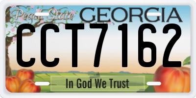 GA license plate CCT7162