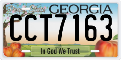 GA license plate CCT7163