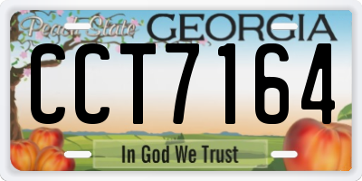 GA license plate CCT7164