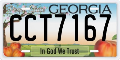 GA license plate CCT7167