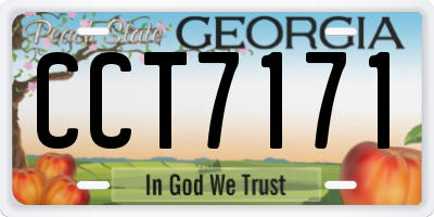 GA license plate CCT7171