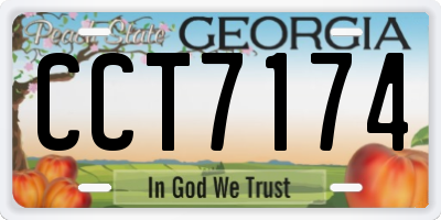 GA license plate CCT7174