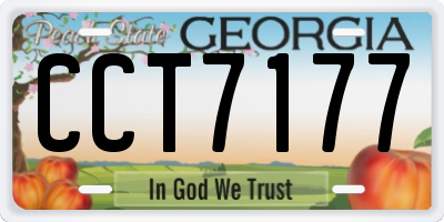 GA license plate CCT7177