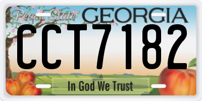 GA license plate CCT7182
