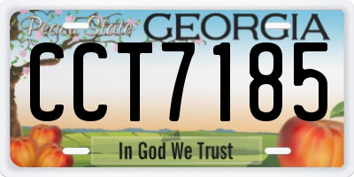 GA license plate CCT7185