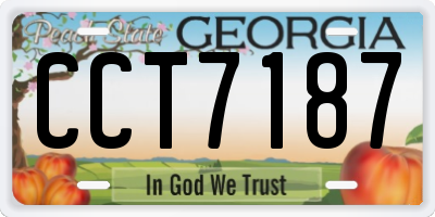 GA license plate CCT7187