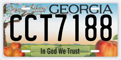 GA license plate CCT7188