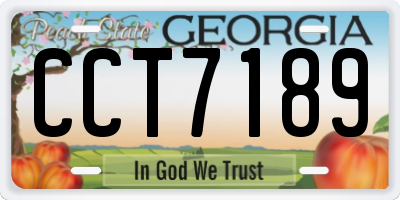 GA license plate CCT7189