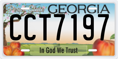 GA license plate CCT7197