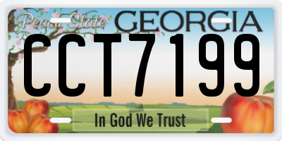 GA license plate CCT7199