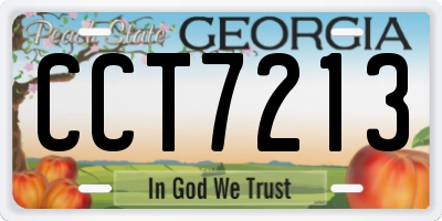 GA license plate CCT7213