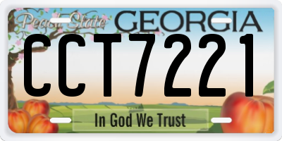 GA license plate CCT7221