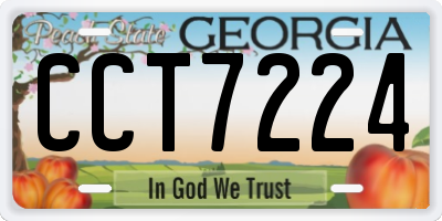 GA license plate CCT7224