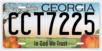 GA license plate CCT7225
