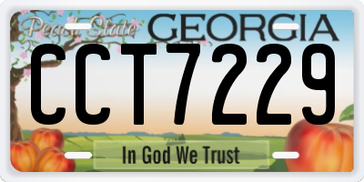 GA license plate CCT7229