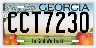 GA license plate CCT7230