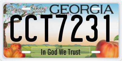 GA license plate CCT7231