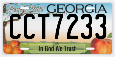 GA license plate CCT7233