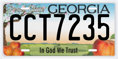 GA license plate CCT7235