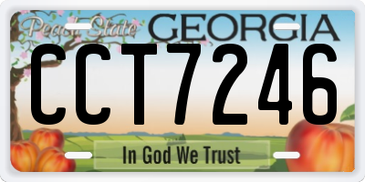 GA license plate CCT7246