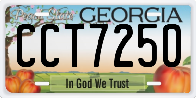 GA license plate CCT7250