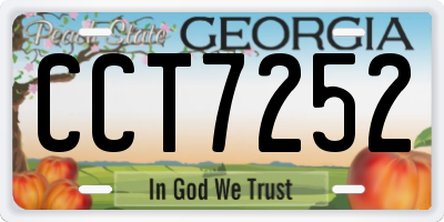 GA license plate CCT7252
