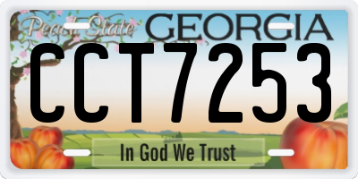 GA license plate CCT7253