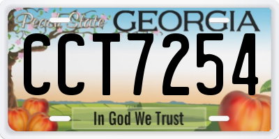 GA license plate CCT7254