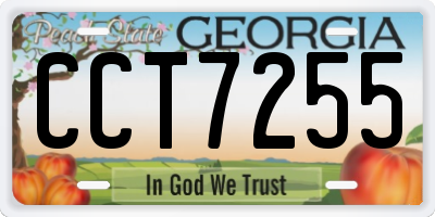 GA license plate CCT7255