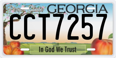 GA license plate CCT7257