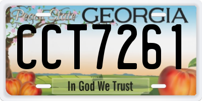 GA license plate CCT7261
