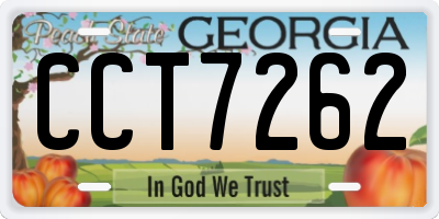 GA license plate CCT7262